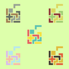 Tetris pieces collection