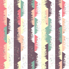 Vector Seamless Pattern . Triangle Geometric Shapes in Grunge Style .