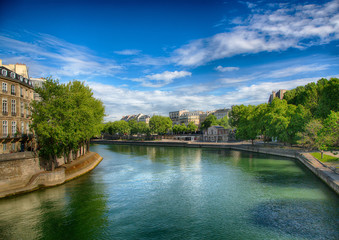 Fototapeta na wymiar The river Seine at Paris