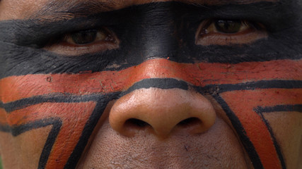 Closeup of Native Brazilian Indian Man