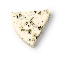 A wedge of full fat soft blue cheese