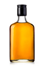 Full whiskey bottle isolated