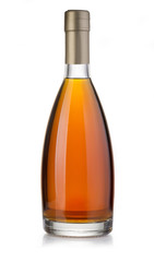 Full whiskey bottle isolated