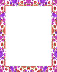 White Frame with Decorated Borders