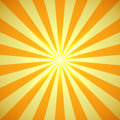 Yellow sun burst with light flare in the center vector background