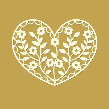 Border stencil pattern, online template store, buy vector templates for  laser cutting. Heart design lV – Laser Ready Templates