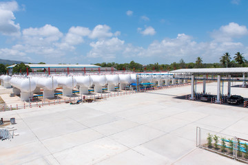 storage of gasoline in the horizontal tanks
