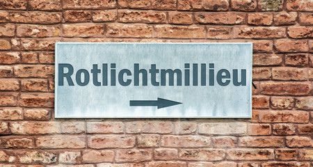 Fototapeta na wymiar Schild 225 - Rotlichtmillieu