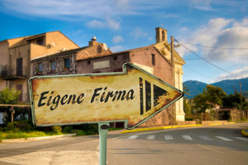 Fototapeta premium Schild 198 - Eigene Firma
