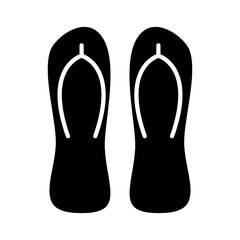 flip flops, slippers silhouette vector symbol icon design.