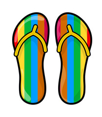 flip flops, slippers vector symbol icon design.