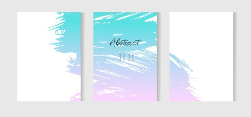 Hand drawn vector abstract creative unusual simple save the date cards template collection set with drawing textures in mint and pastel colors.Boho Wedding,anniversary,birthday,party invitations