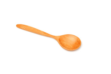 Wooden spoon isolated.