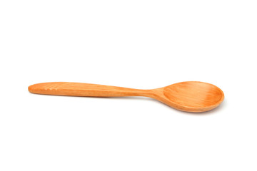 Wooden spoon isolated.
