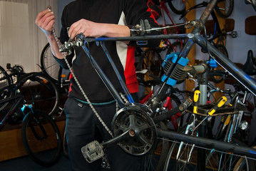 Master bike repairs in the workshop 5