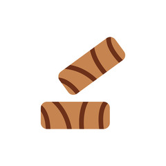 Crisp pastry pie. Vector illustration