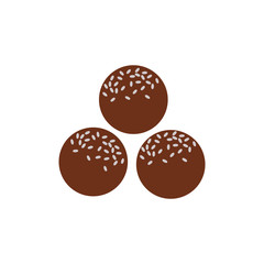 Fototapeta premium Falafel ball arabic food made from chickpeas. Vector illustration for vegetarian menu, traditional cuisine dish, eastern snack