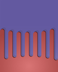 Red plastic comb on a blue background.