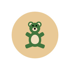 stylish icon in color circle toy bear 
