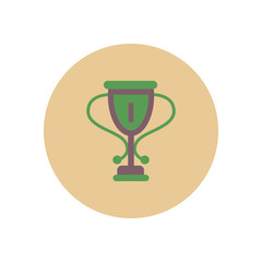 stylish icon in color circle cup winner 