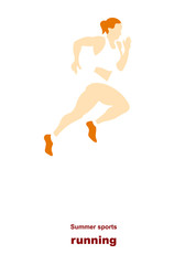 Obraz premium Vector illustration. Illustration shows a athlete. Running man. Sport. Athletics