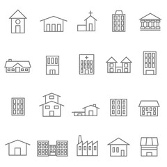 Fototapeta premium house and building icons