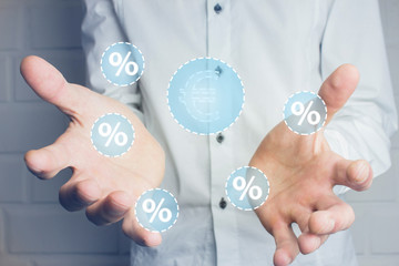  percent sign on and  of euro