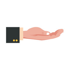hand business man hold concept image vector illustration