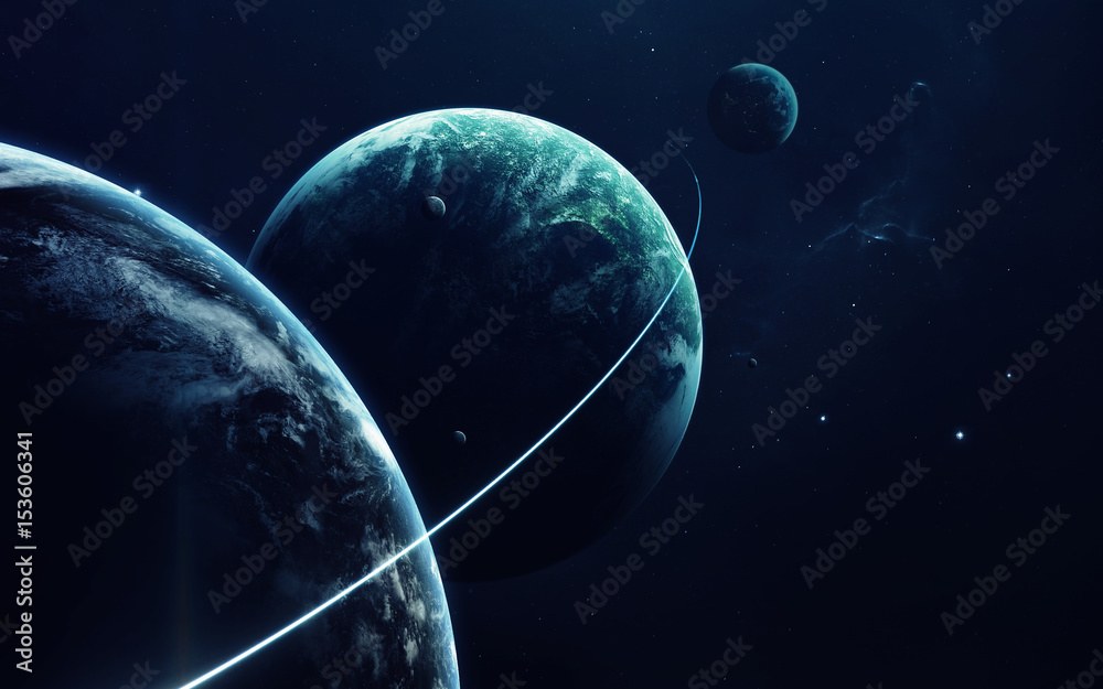 Canvas Prints deep space imagination, planets, stars and galaxies in endless universe elements of this image furni