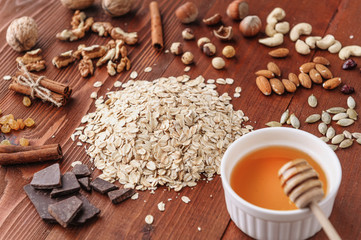 Ingredients for delicious and healthy eko granola