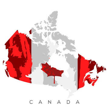 Isolated Canadian map