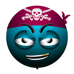 Isolated pirate emote