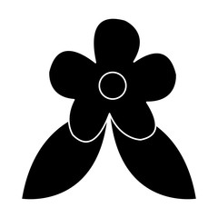 flower leaves spring nature decoration pictogram vector illustration