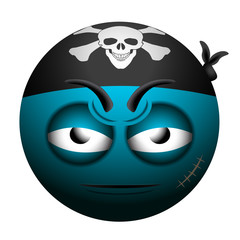 Isolated pirate emote