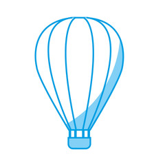 air balloon icon over white background. vector illlustration