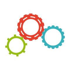 gears team work collaboration symbol vector illustration