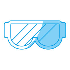 snorkel goggles icon over white background. vector illlustration