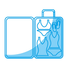 travel suitcase icon over white background. vector illlustration