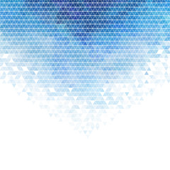 Blue triangle mosaic background