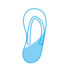 beach sandals icon over white background. vector illlustration