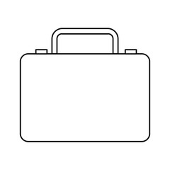 business suitcase portfolio document accessory vector illustration