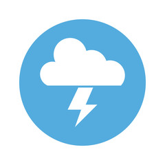 cloud thunderbolt light creativity idea vector illustration