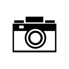 photo camera picture device flash lent vector illustration
