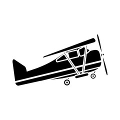 airplane icon over white background. vector illlustration