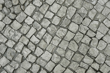 Old grey stone pavement background - 153615956