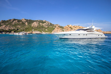 Obraz premium Luxury yacht in the sea