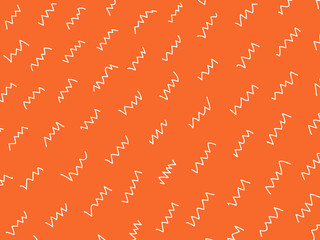 Fun orange doodle pattern background - 153622732