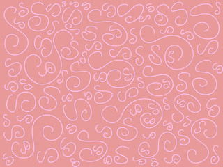 Cute pink doodle pattern background
