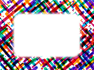 Obraz premium Colorful rectangular background on white.