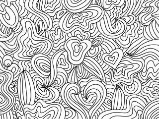 Black and white doodle pattern background - 153625192